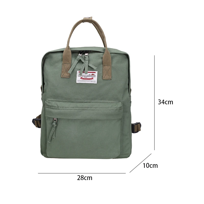 WEIXIER женский холщовый школьный студенческий однотонный рюкзак высокого качества