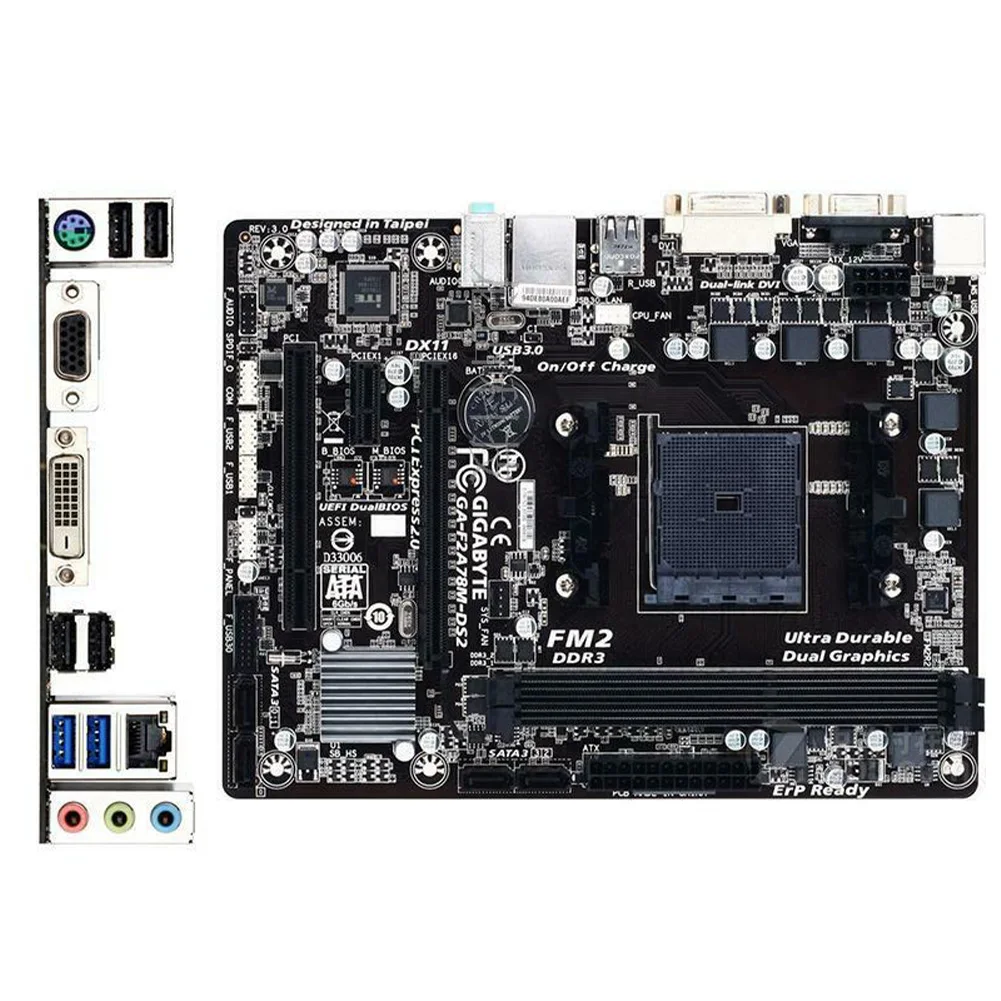 Для GIGABYTE GA-F2A78M-DS2 материнская плата FM2/FM2 + DDR3 Mobo | Компьютеры и офис