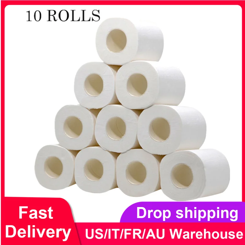 Мягкая туалетная бумага 4 слоя рулонной бумаги бытовая для дома кухни