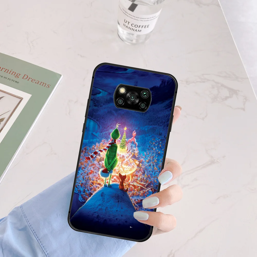 

Grinchs How The Stole Christmas Phone Case Cover Hull For Xiaomi Mi A2 A3 8 9 SE 9T 10 10T Lite Pro Ultra Poco X3 black Cell