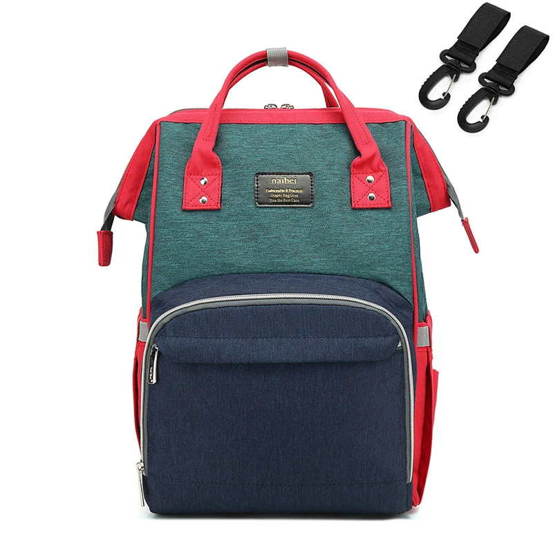 red green blue Модная сумка для подгузников для мам, большая сумка для кормления, рюкзак для путешествий, дизайнерская сумка для коляски, Детская сумка, уход за ребенком, подгузник - Цвет: red green blue