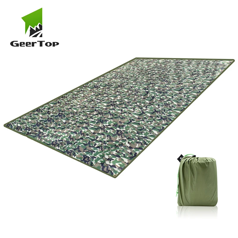 GeerTop Camping Tent Tarp Waterproof Sun Shelter Multifunctional Picnic Mat Anti-wear Oxford Cloth with Drawstring Carrying Bag | Спорт и