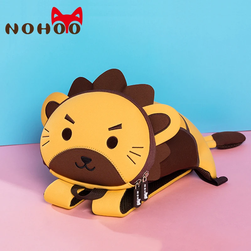 Детские рюкзаки NOHOO с поводком безопасности школьные ранцы 3D рисунком животных из мультфильмов Детский
