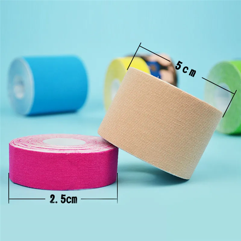 Кинезиологическая лента Атлетическая Восстановления Эластичная с заплатами на