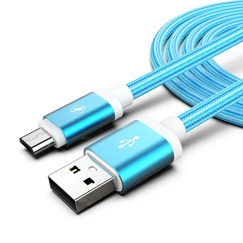 25 см 1m 1,5 m 2m 3M USB кабель с микро USB зарядное устройство кабель Micro-USB с длинным кабелем для зарядки зарядное устройство для Android провод для Samsung J3 J5 J7 Redmi 8 7 7A - Цвет: Blue