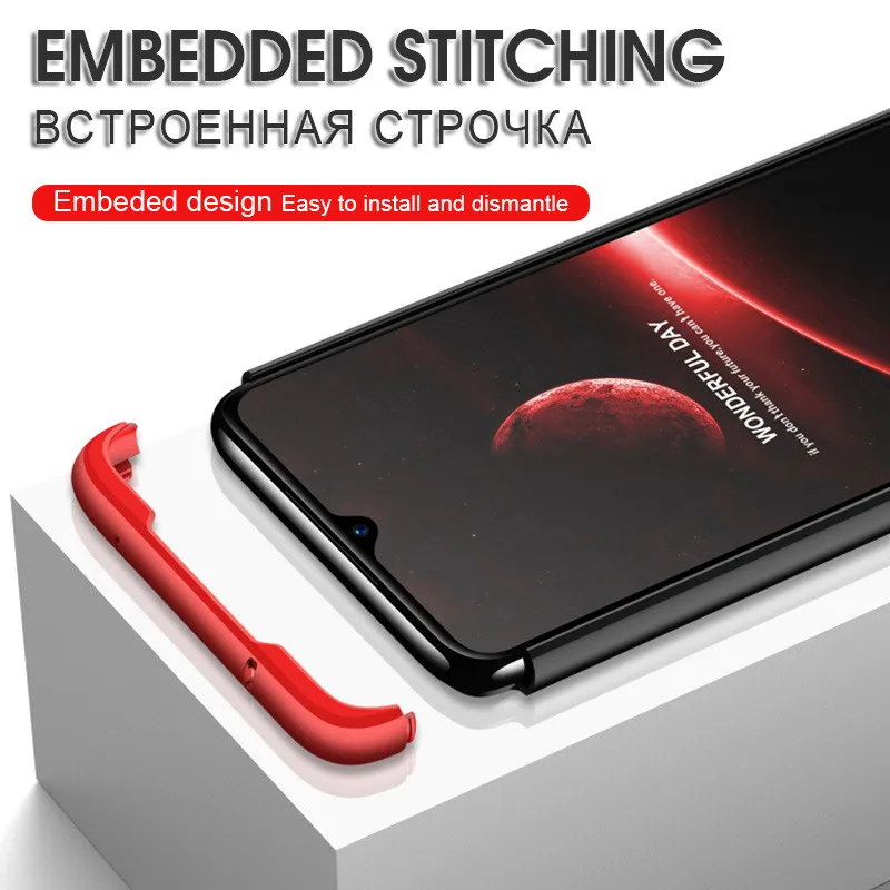 3 в 1 жесткий защитный 360 чехлы чехол на для Xiaomi Redmi note 8 Pro note8 T Сяоми ксиоми Редми