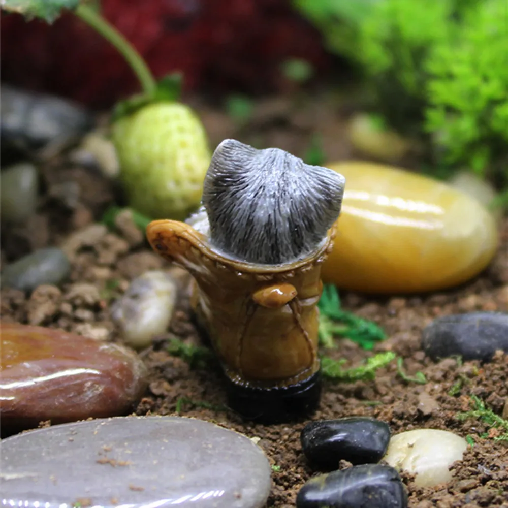 

Creative sleeping Cat Kitten Miniature Pose Flowerpot Scene Small Animal Model Office Desk Decorative Resin Craft Home Decor