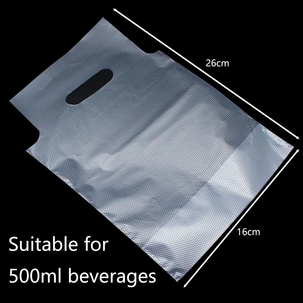 100 шт. пластиковые контейнеры для напитков с ручкой | Дом и сад