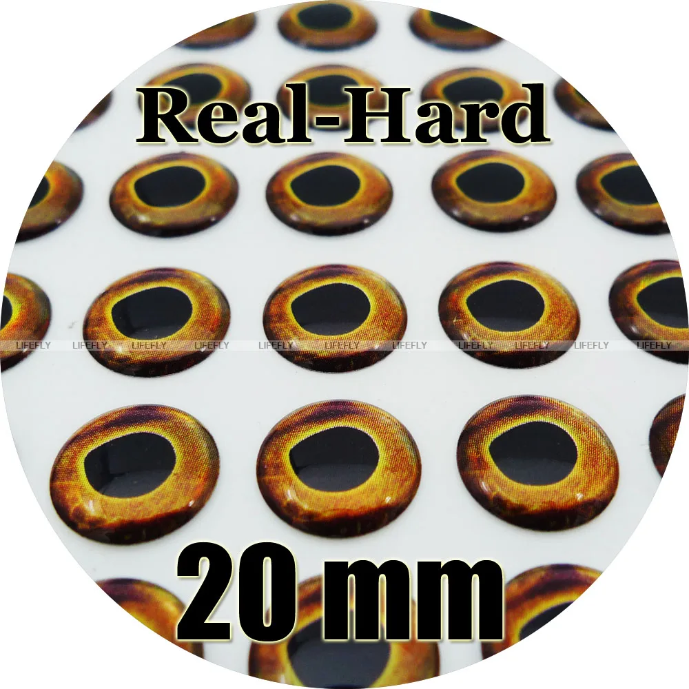 

20mm 3D Real.Hard / Wholesale 100 Soft Molded 3D Holographic Fish Eyes, Fly Tying, Jig, Lure