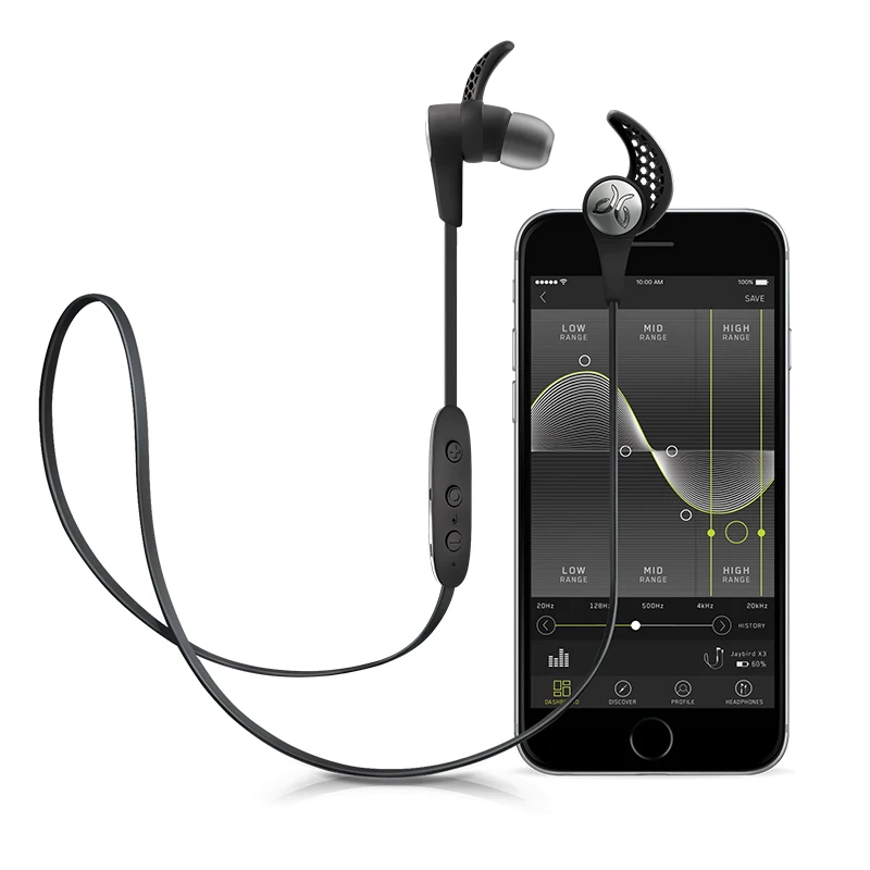 Оригинальные беспроводные Bluetooth наушники Logitech Jaybird X3 спортивные с защитой от пота