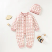 baby romper cotton knitted newborn girl bebes jumpsuit hat outfit long sleeve autumn toddler boy infant clothing winter playsuit