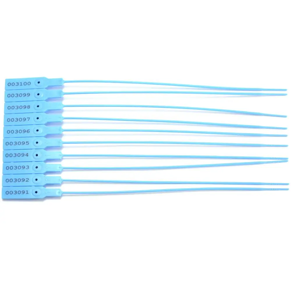 1000 шт. высокий уровень безопасности Пластик уплотнения синий туго затягивается