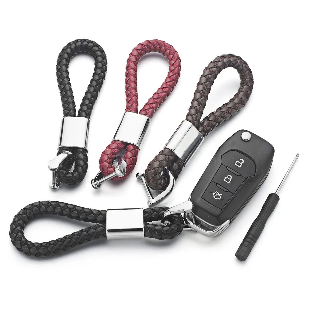 Dalaful брелоки с надписью на заказ съемные из тканой кожи индивидуальный подарок