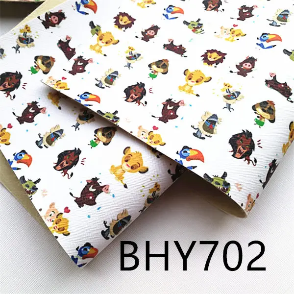1шт 20*33 см А4 мультфильм Лев кожа viny ткань BHY659 - Цвет: BHY702