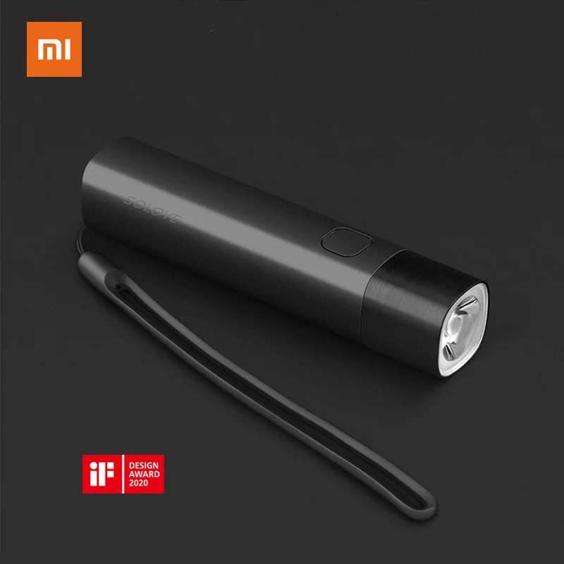 Xiaomi Mijia Solove X3 USB Rechargeable Brightness EDC Flashlight 3000mAh Power Bank Mini LED Torch Bike Lamp 3 color | Лампы и
