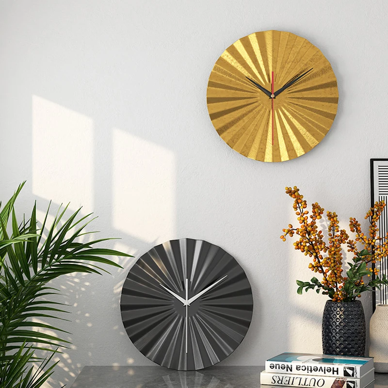 Креативные 3D металлические настенные часы роскошные современные дизайнерские