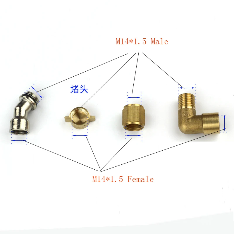 Распылитель сопла разъем M14 M18 M22 G1/2 &quotразъем труба с наружной резьбой резьбовой