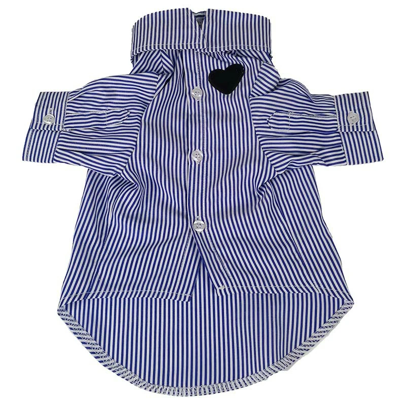 

Fashion Pet Dog Red Blue Stripe Shirt Summer Clothes For Small Medium Puppy Dogs Clothing Cat Schnauzer Bulldog Costumes A130