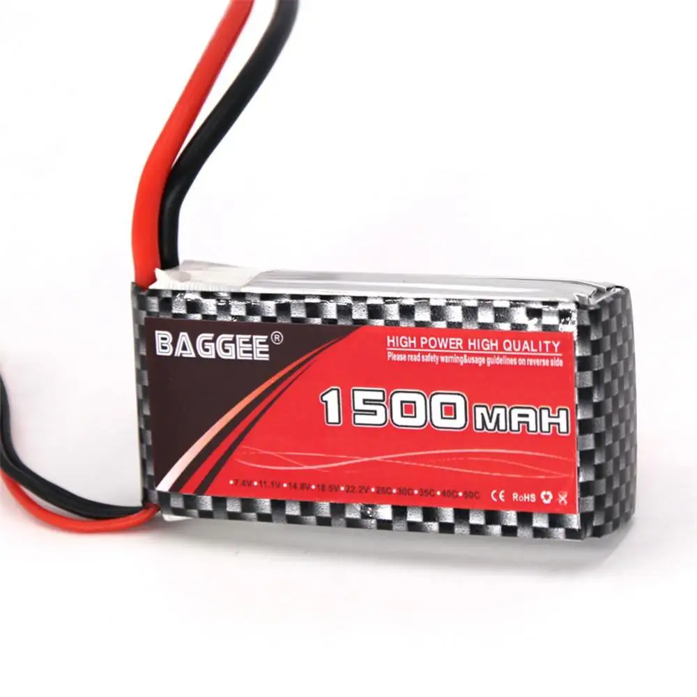 1/2шт BAGGEE высокая скорость разряда 25C 2S 7 4 V 1500MAH литиевая батарея совместима для