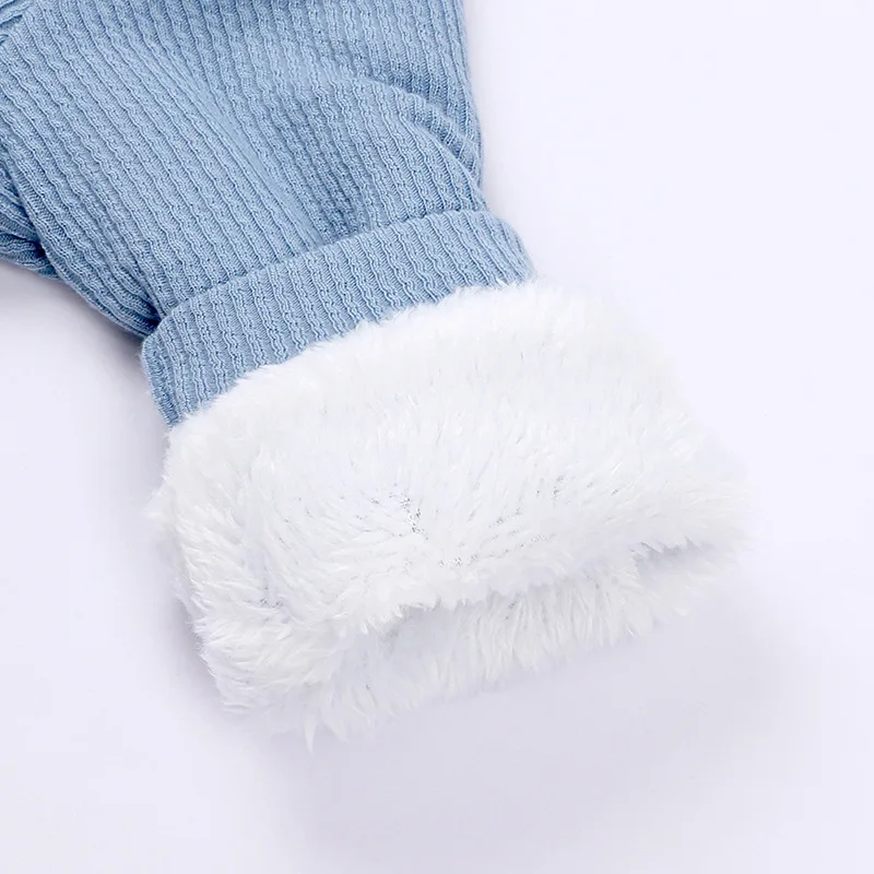 Модный зимний комбинезон для новорожденных 2021 плотный Теплый Бархатный Пижамный