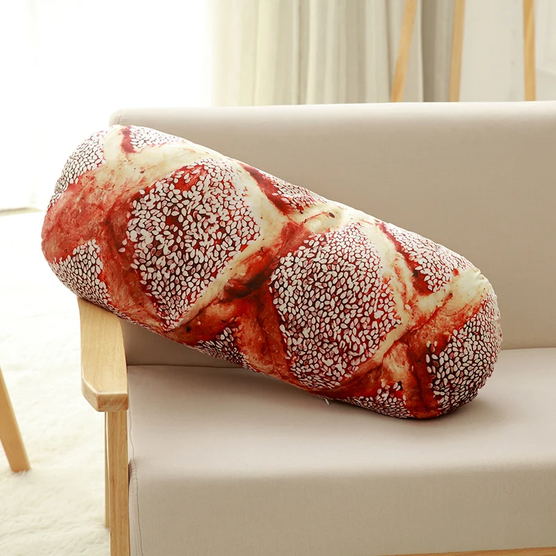 sesame bread 1 шт. хлеб стейк, пицца плюшевая подушка в виде еды детские игрушки для малышей мальчик мягкая большая Милая настоящая жизнь девочка подарок на день рождения еда плюшевая подушка - Цвет: sesame bread