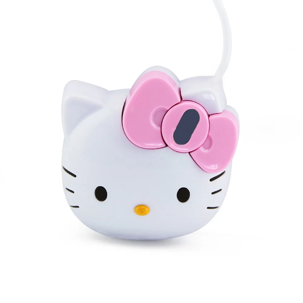 Милая мультяшная розовая проводная мышь Hello Kitty USB 2 0 Pro 3D оптическая игровая для