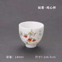 dehua white porcelain ceramic cup china kung fu cup drinking tea ceramic sample tea cup china tea bowl host cup single cup