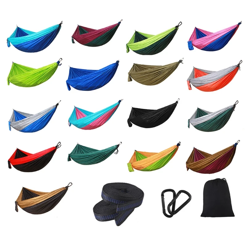 

Hammock Single Double Camping Lightweight Portable Hammock for Outdoor Hiking Travel Backpacking - Nylon Hammock Swing
