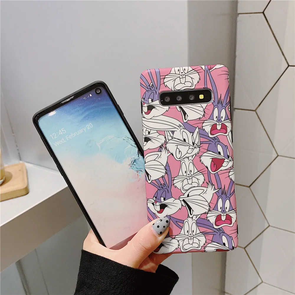 LPWZHMG чехол с рисунком кролика для Samsung Galaxy S8 S9 Plus S10 S10plus Note 8 9 10 pro мягкие чехлы