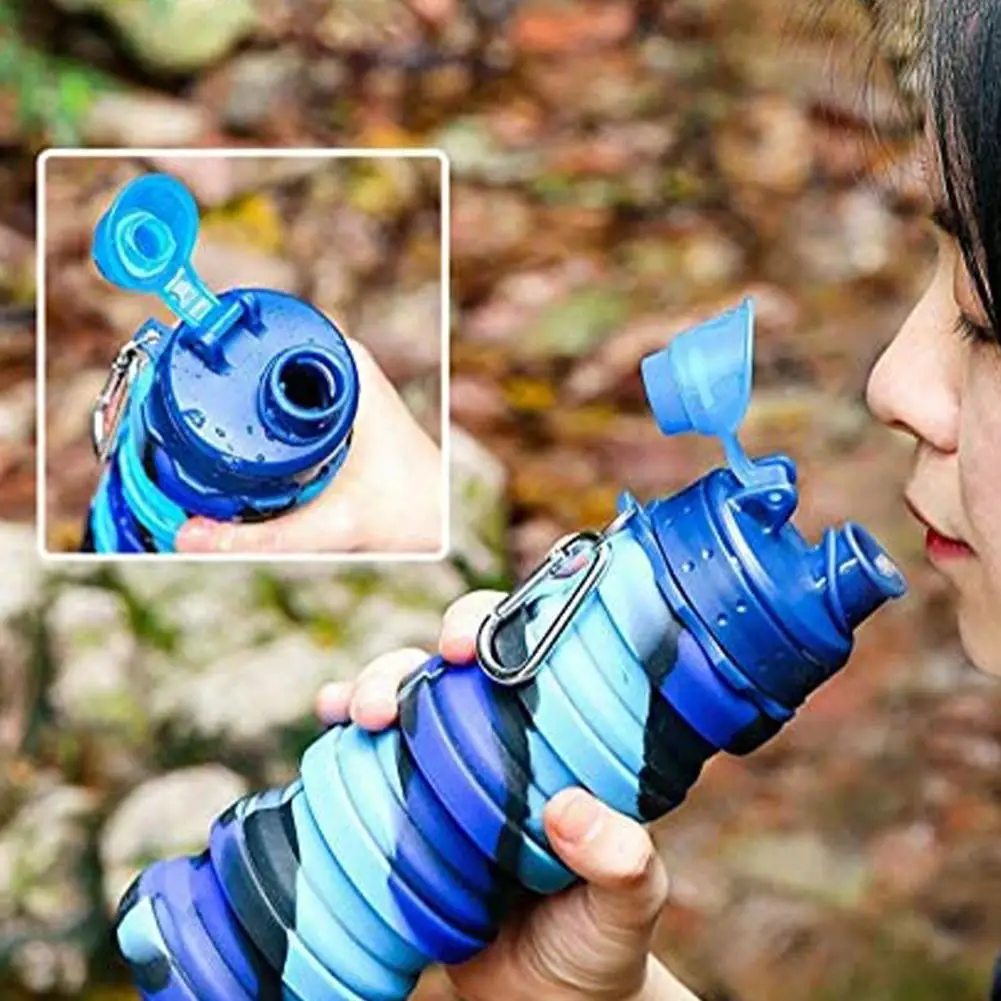 500 мл складная бутылка для воды BPA бесплатная переносная Спортивная альпинизма