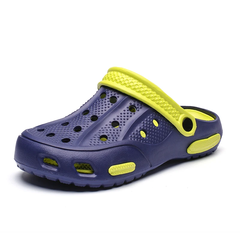 Мужские летние сандалии пляжные шлепанцы садовая обувь с отверстиями мужская EVA