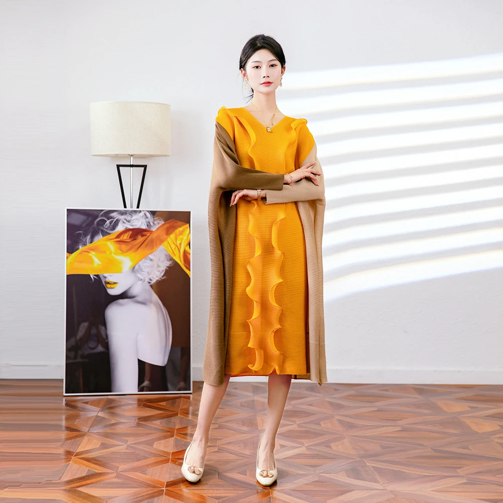 Благородная женская модная одежда летнее платье с рукавом летучая мышь