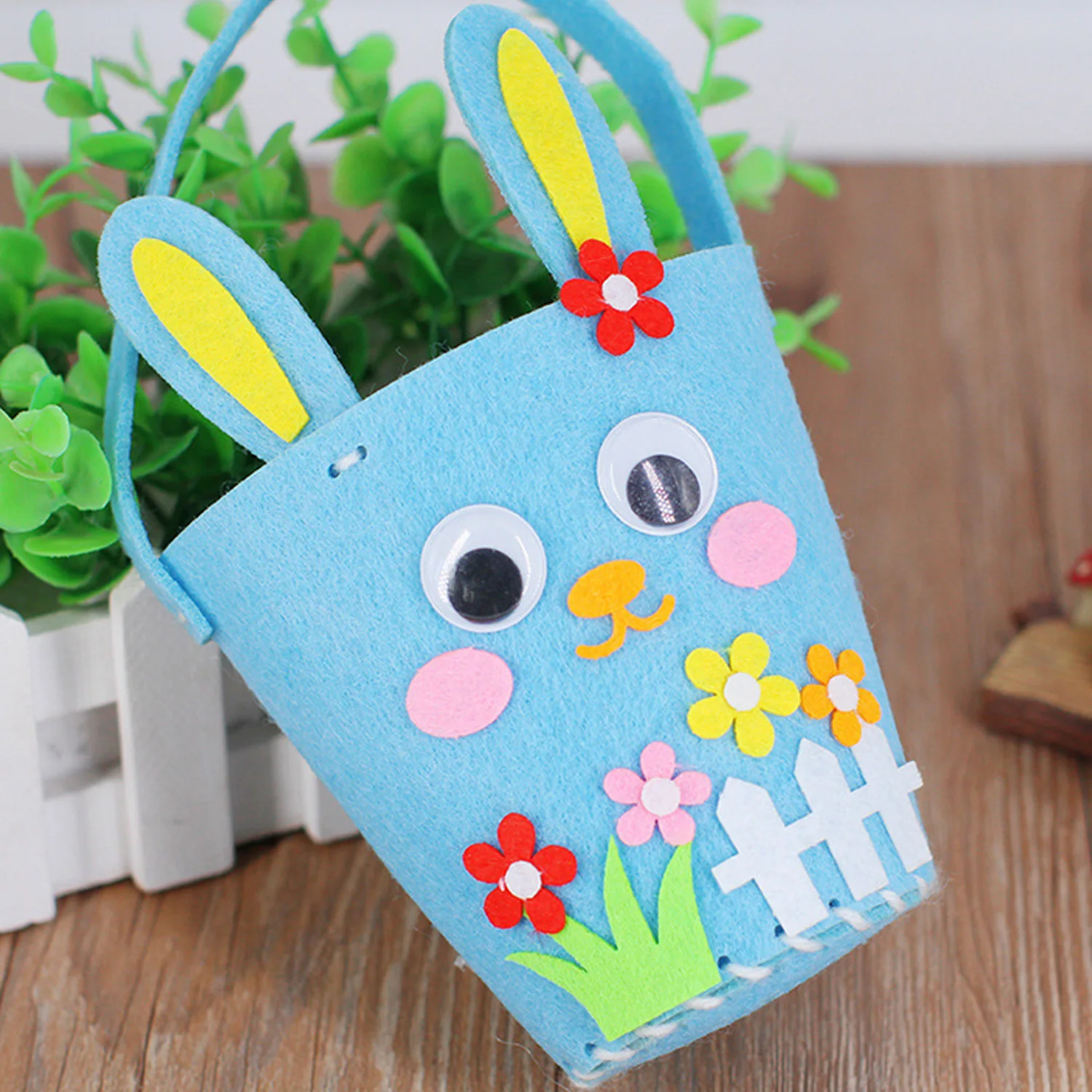 Сделай сам счастливый дневной кролик сумка для конфет поздравительная открытка