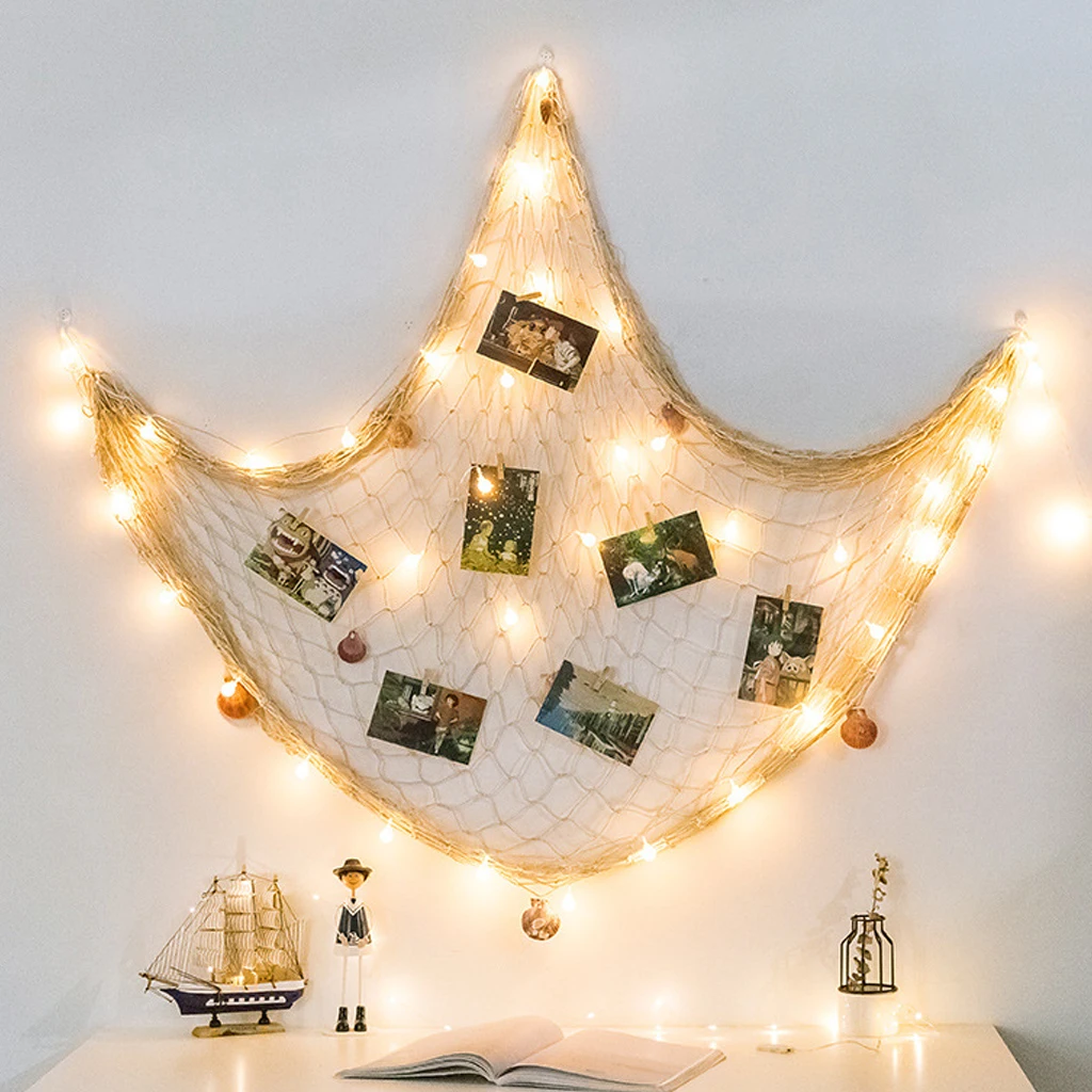 Подвесной дисплей для фотографий настенный Морской Декор тематические сетчатые