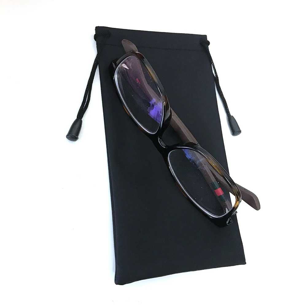Сумка для очков чистый черный футляр солнечных очки близорукости мягкая сумка
