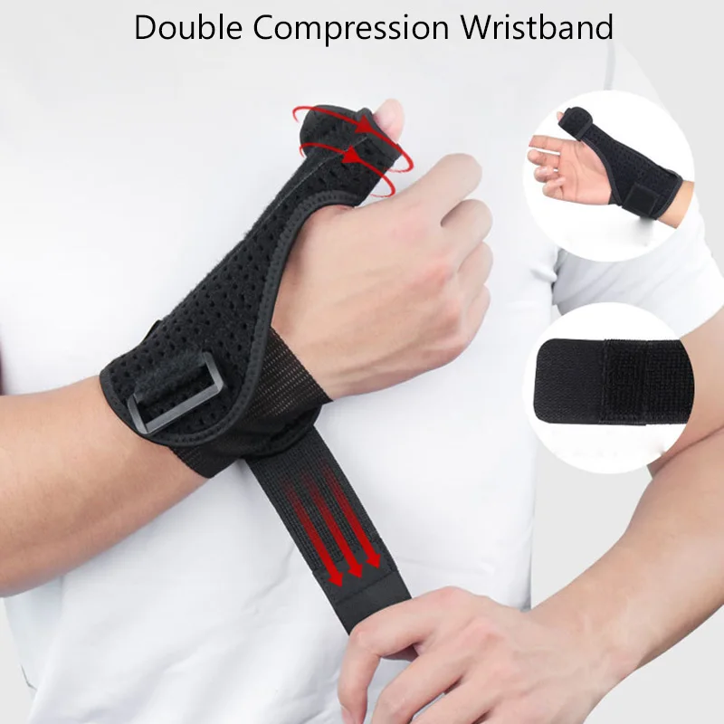 2 шт. запястья кистевой туннель поддержка черный спортивный браслет дышащие