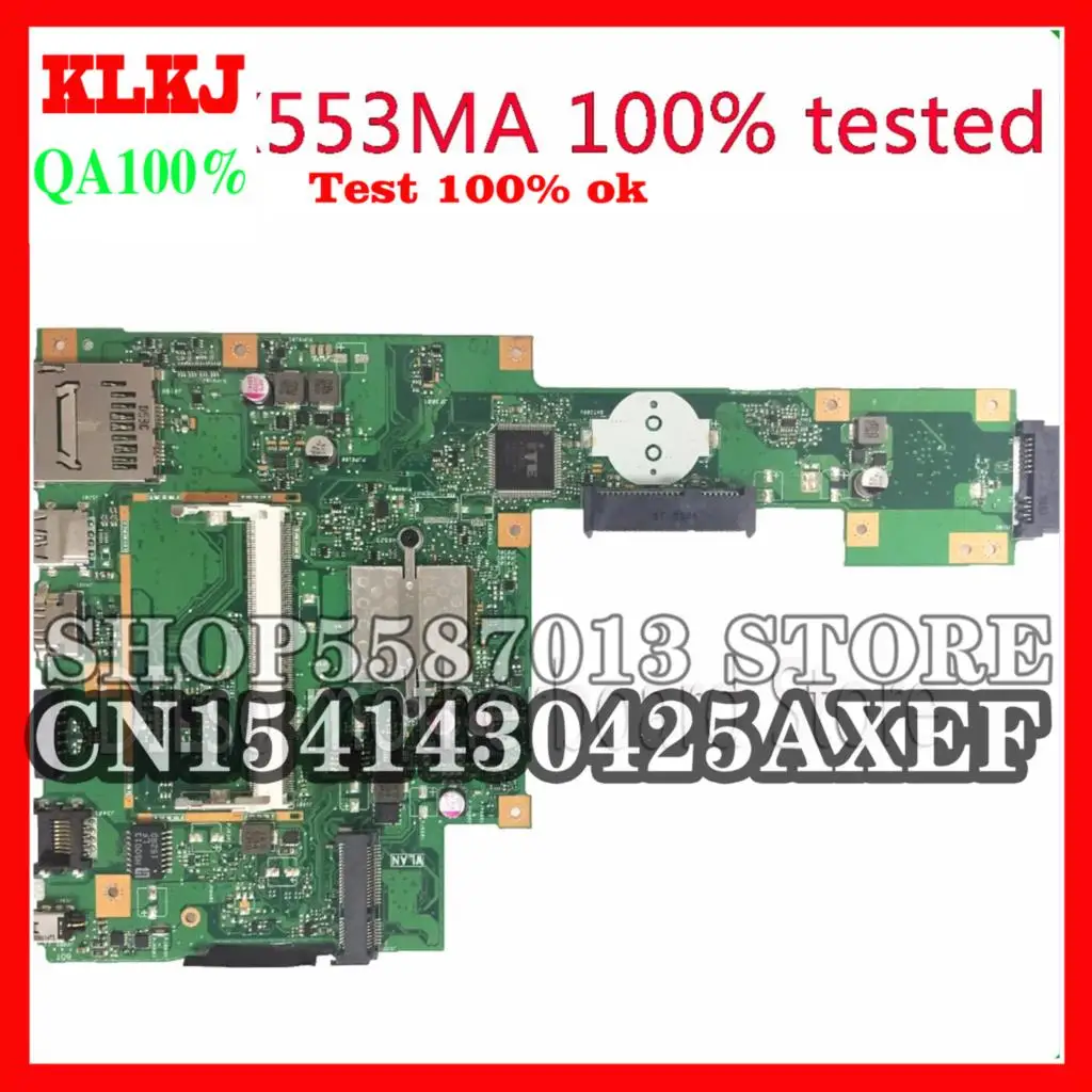 

KLKJ X553MA For ASUS X553MA X503m F553ma F553m Laptop Motherboard X553MA Mainboard REV2.0 N2840U/N2830U Work 100%