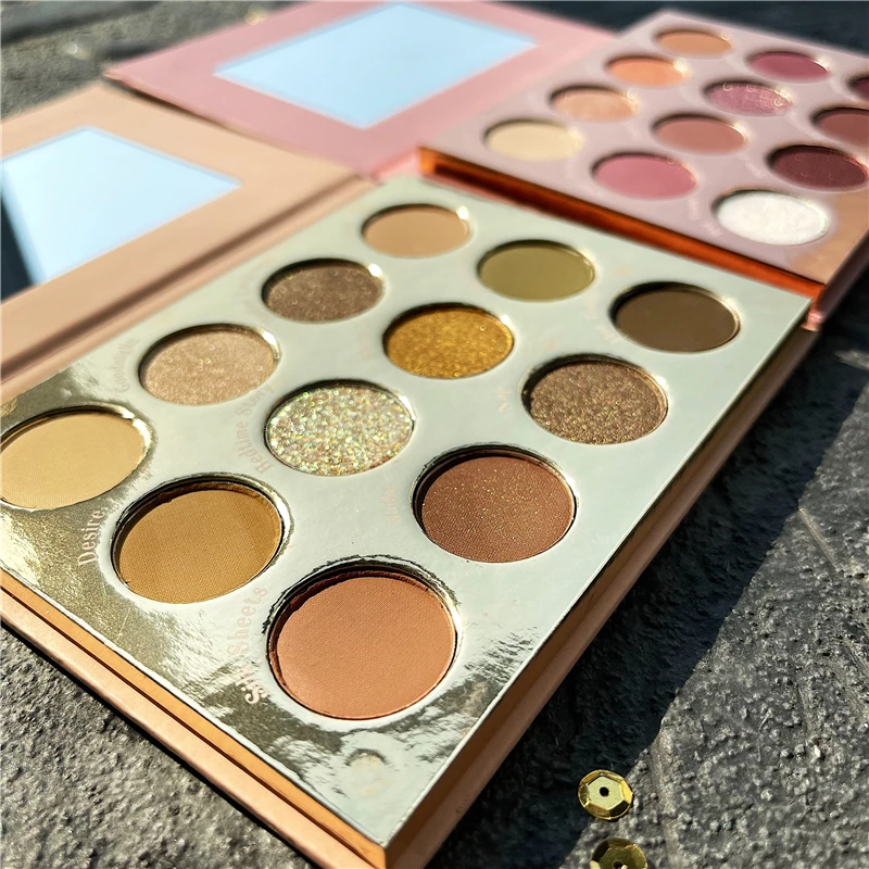 

Newest 12 Colors Pigmented Eye Shadow Palette Glitter Matte Shimmer Pigment Eyeshadows Fine Powder Luxury Quality Eyes Cosmetics