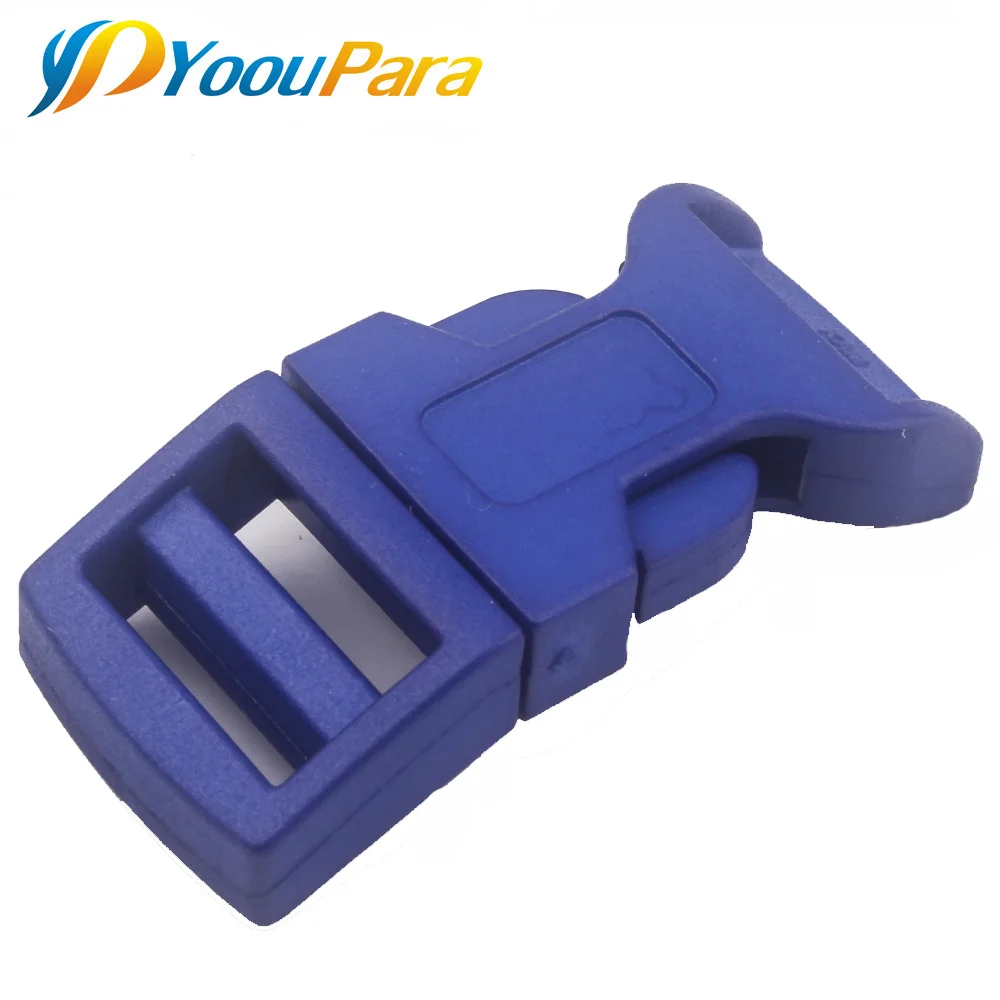 Blue 25 шт. 15 мм 5/8 ''пластиковые разноцветные боковые регулировочные пряжки для Паракорд, браслет выживания ошейник для собак ремни лямки - Цвет: Blue