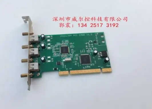 

100% high quality test 1394 Industrial Camera Card IEEE1394 PCI CARD V1.3