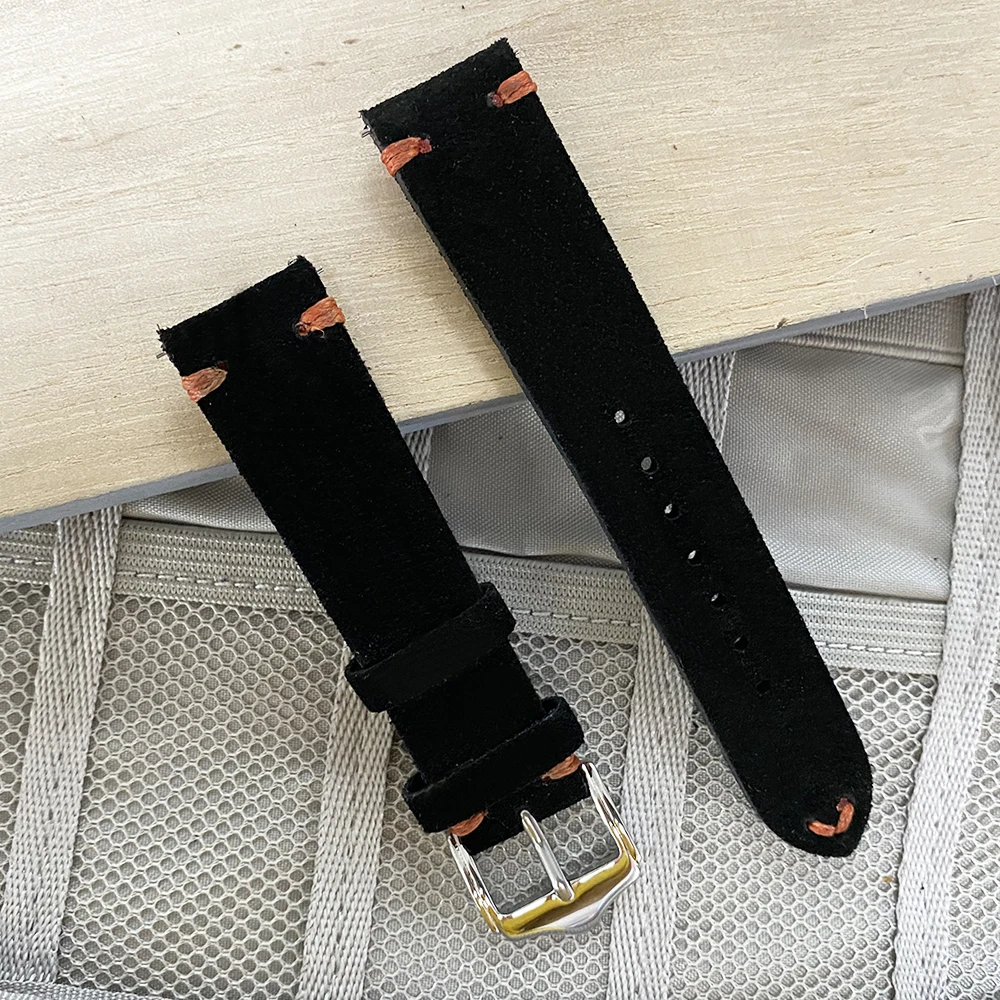 High Quality Suede Leather Watch Band Quick Release Spring Bar Strap Bracelet For Samsung/Huawei Accessories 20mm 22mm | Аксессуары для