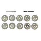 Алмазный шлифовальный круг, 10 шт., Круглый режущий диск, Аксессуары Dremel, роторный инструмент, алмазные диски с оправкой 3,0 мм