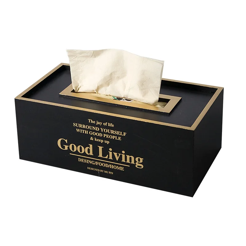 

Simple wooden Nordic tissue box creative ins tissue box household living paper box room napkin box