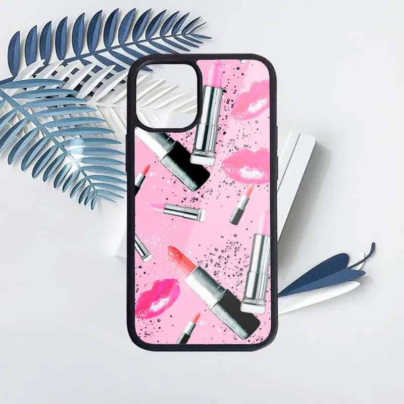 

Cosmetic lipstick sexy girl Phone Cases PC for iPhone 11 12 pro XS MAX 8 7 6 6S Plus X 5S SE 2020 XR