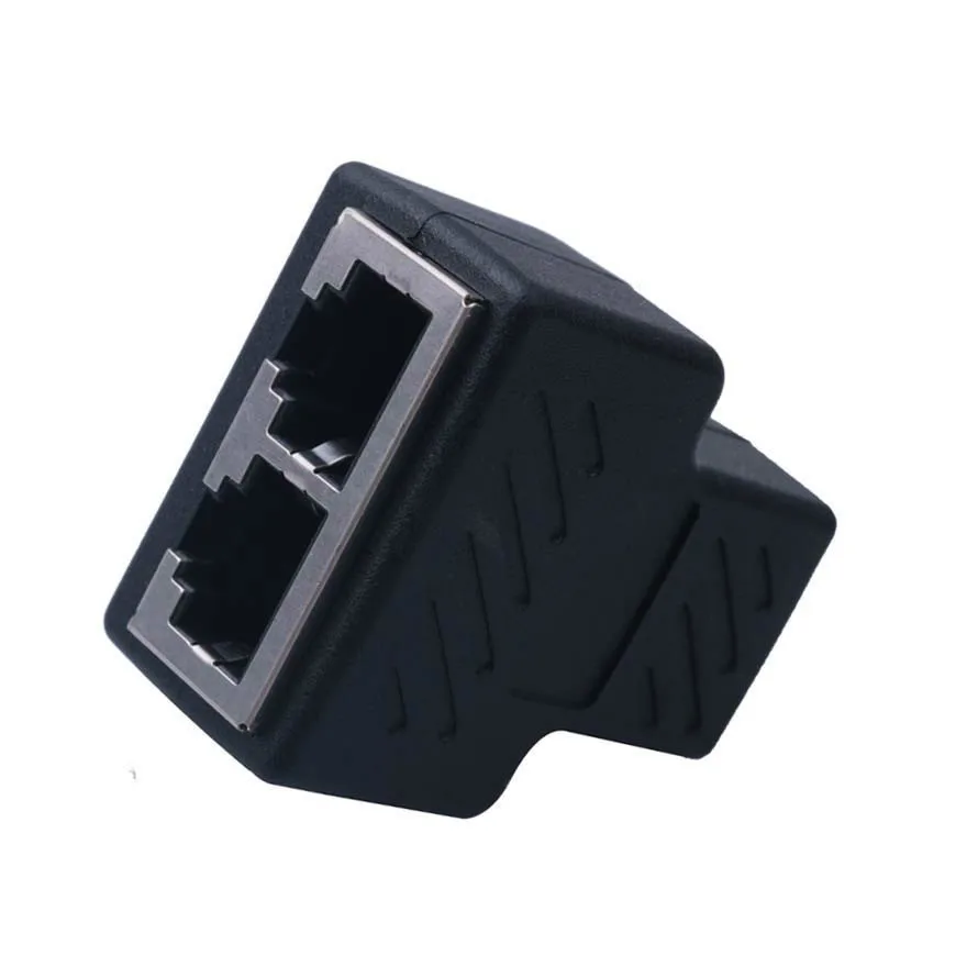 1 Разделение 2 способа LAN Ethernet сетевой кабель RJ45 женский ter Lan разъем адаптера для