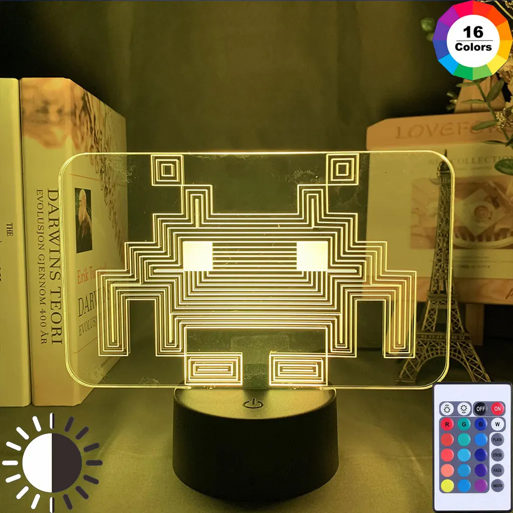 Мультяшный USB тематический цветной ночник для игры Pac man светодиодная лампа