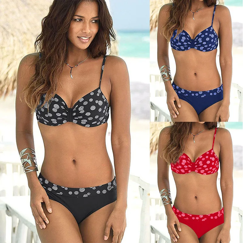 Новый Для женщин сексуальный комплект бикини Женщин Пуш Ап купальный костюм для