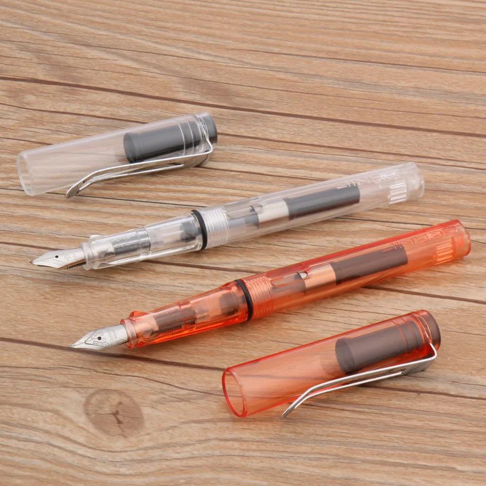 JINHAO 599 высококачественная прозрачная пластиковая модная перьевая ручка с