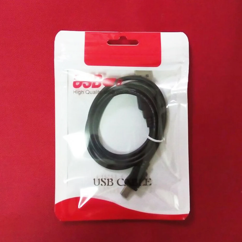 100 шт. Пластик Resealable USB зарядный кабель для передачи данных с линия отверстие для подвешивания Ziplock мешки для упаковки Водонепроницаемый, восстанавливающий, можно использовать снова и
