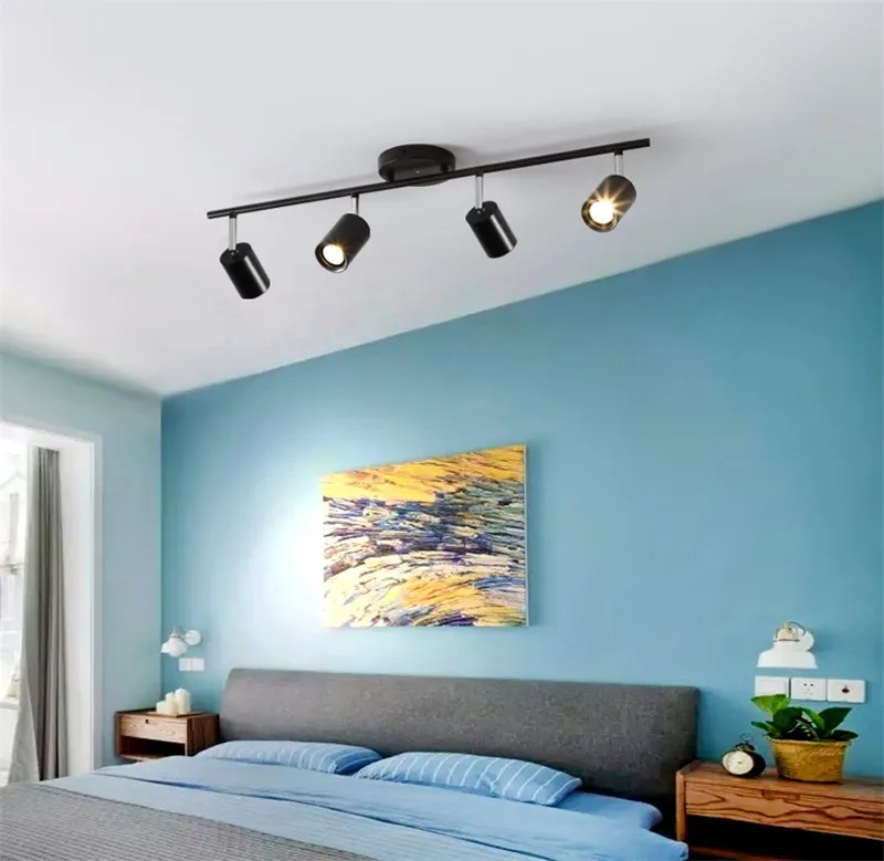 Стильный потолочный светильник GU10 в стиле индастриал Лофт регулируемая